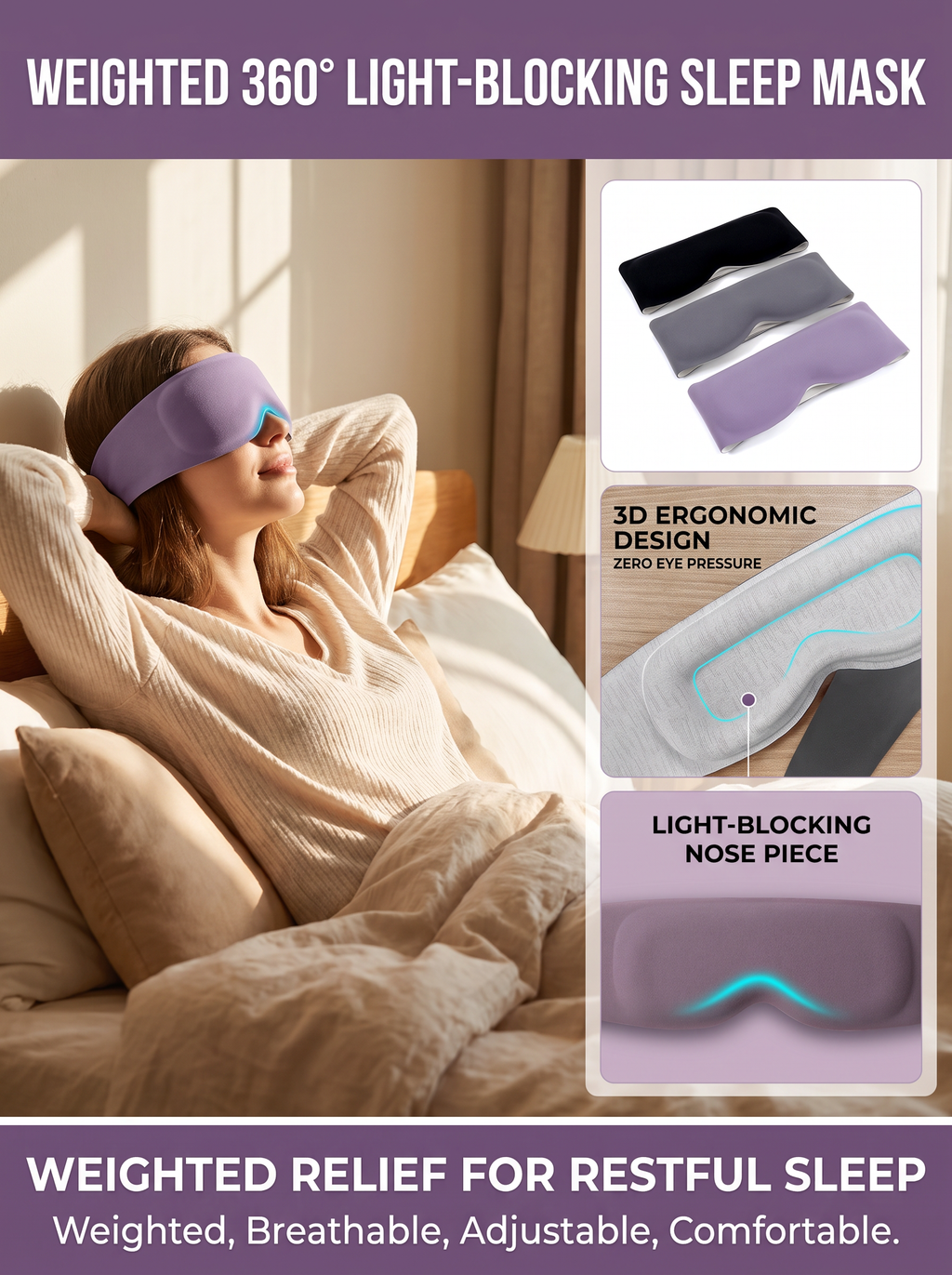 The Deep Sleep Mask — Weighted Blackout Comfort