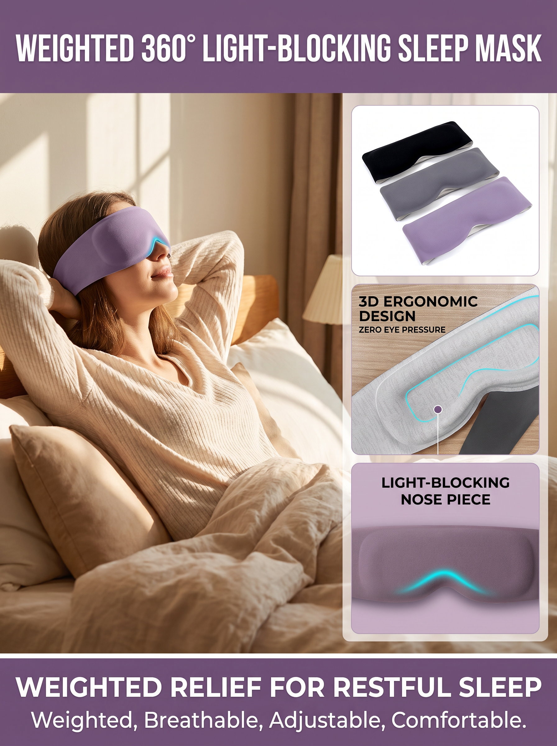 The Deep Sleep Mask — Weighted Blackout Comfort