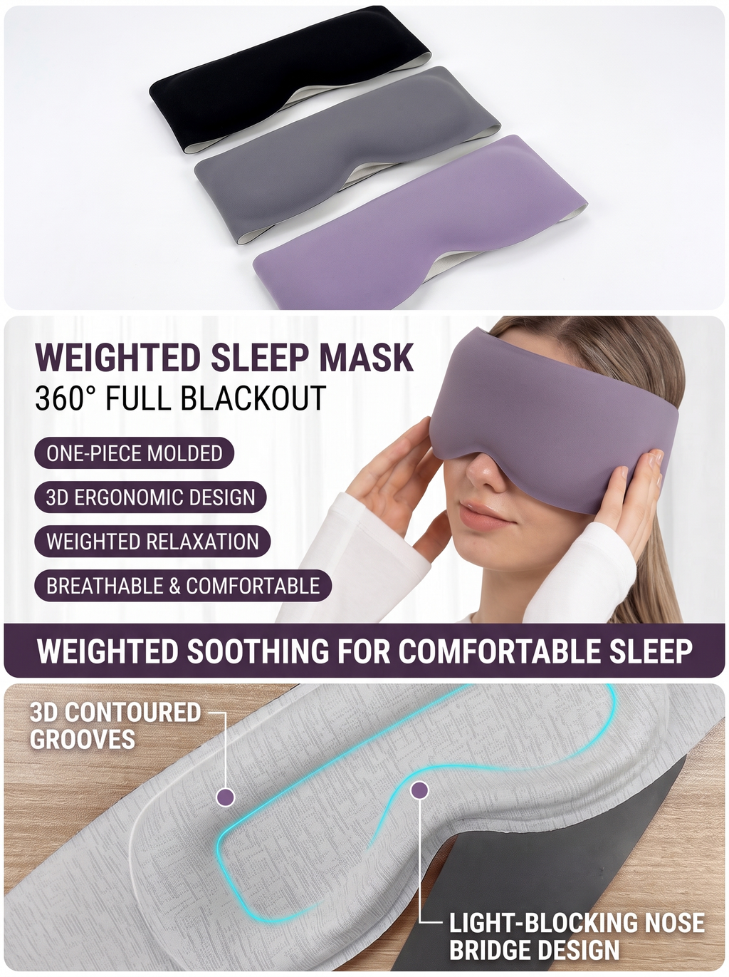 The Deep Sleep Mask — Weighted Blackout Comfort