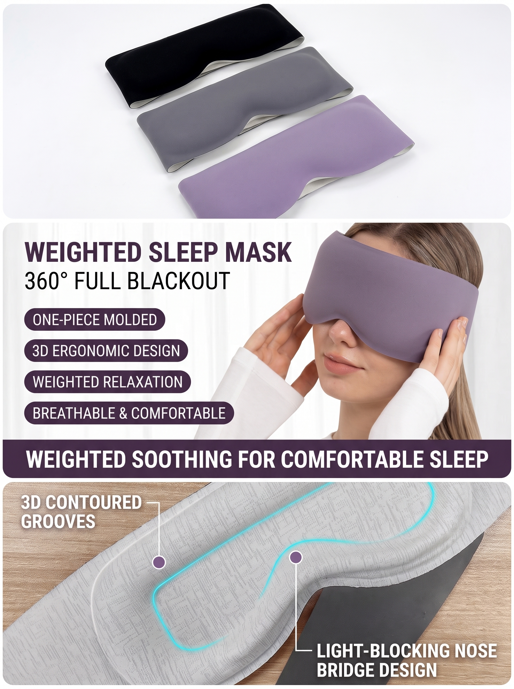 The Deep Sleep Mask — Weighted Blackout Comfort